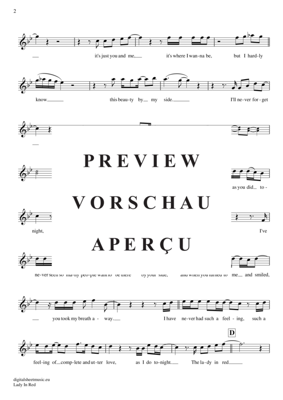 Produktgalerie: Seite 3 von 4 Lady in Red , Burgh, Chris de, (Oboe)