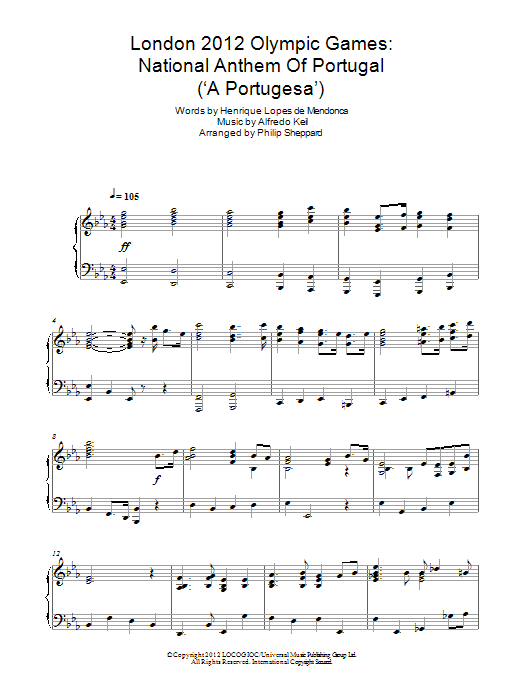 Produktbild zu: london 2012 Olympic Games: National Anthem Of Portugal ('A Portugesa')