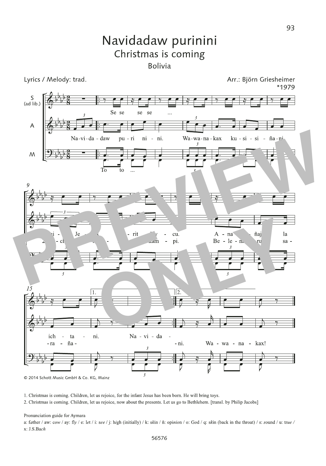 Produktgalerie: Seite 1 von 1 Navidadaw purinini, Björn Griesheimer, Chor