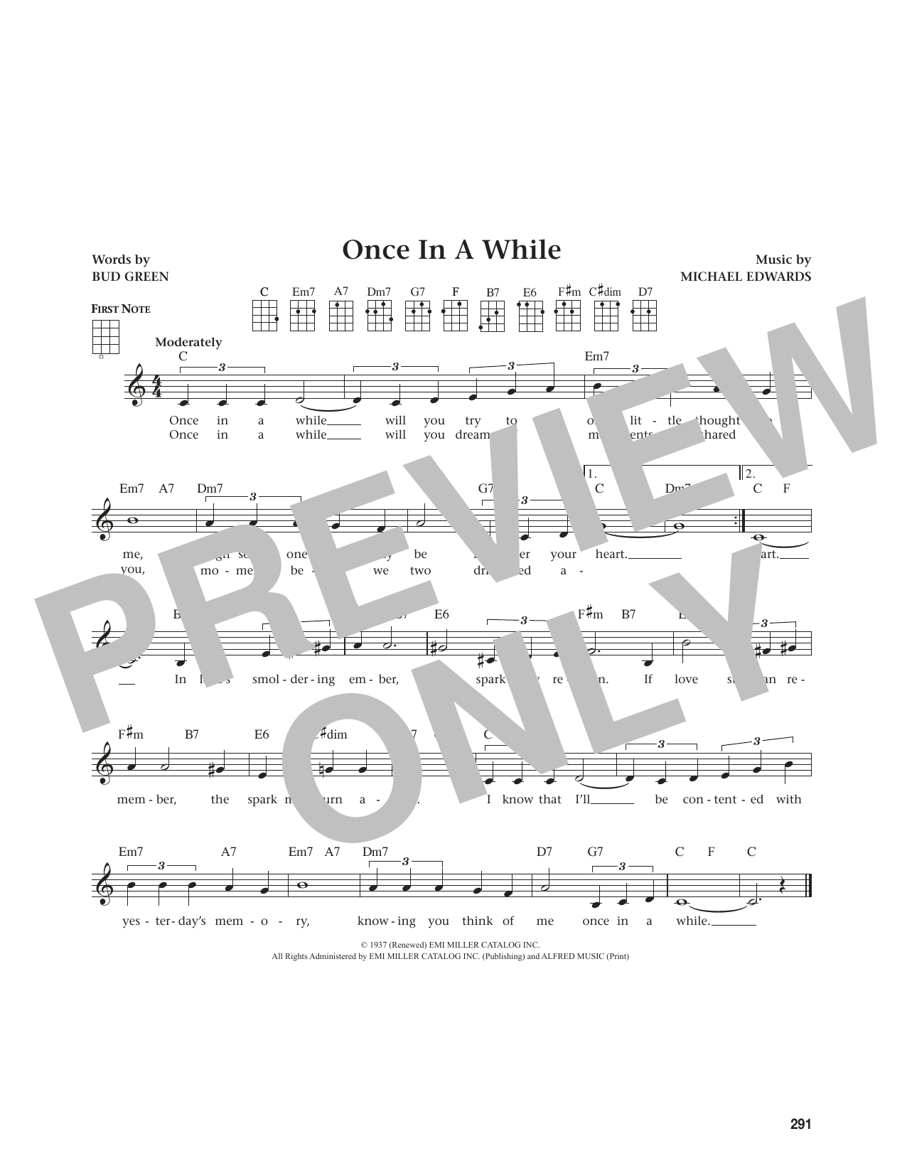 Produktgalerie: Seite 1 von 1 Once In A While (from The Daily Ukulele) (arr. Jim Beloff), Bud Green, Ukulele