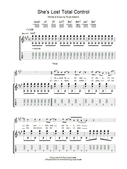 Produktgalerie: Seite 1 von 1 She's Lost Total Control, Ryan Adams, Gitarre