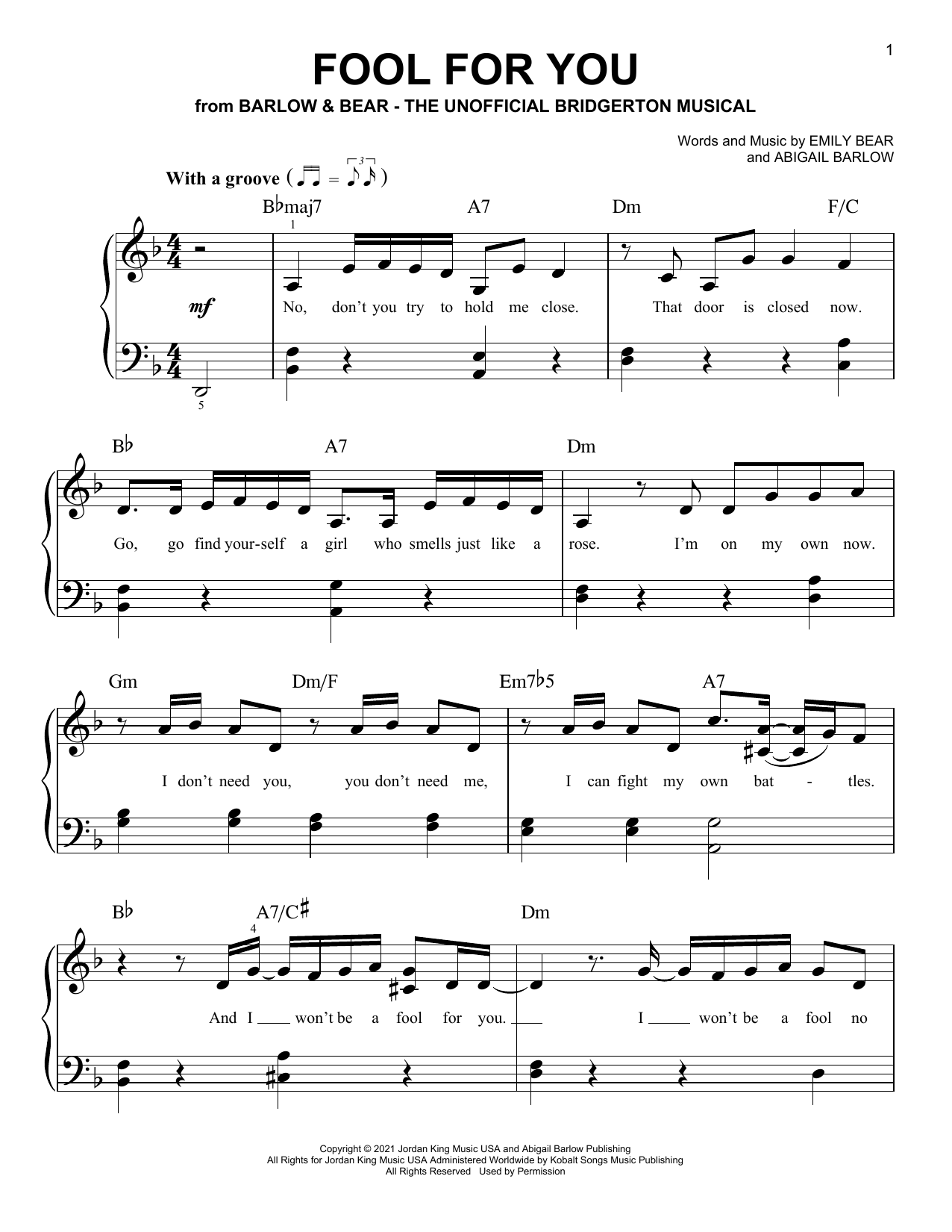Produktbild zu: Fool For You (from The Unofficial Bridgerton Musical)