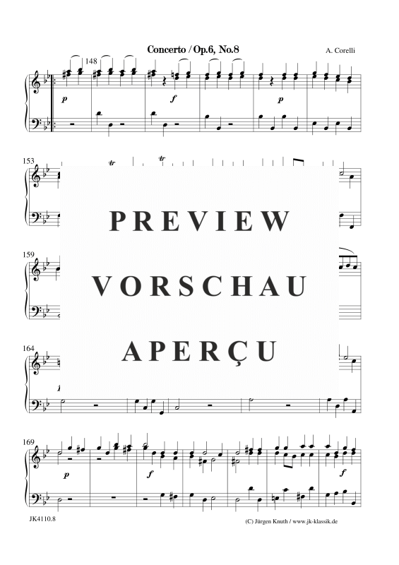 gallery: Concerto Op.6. No.8, , Klavier/Cembalo Solo