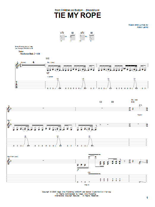 Produktgalerie: Seite 1 von 1 Tie My Rope, Children Of Bodom, Gitarre