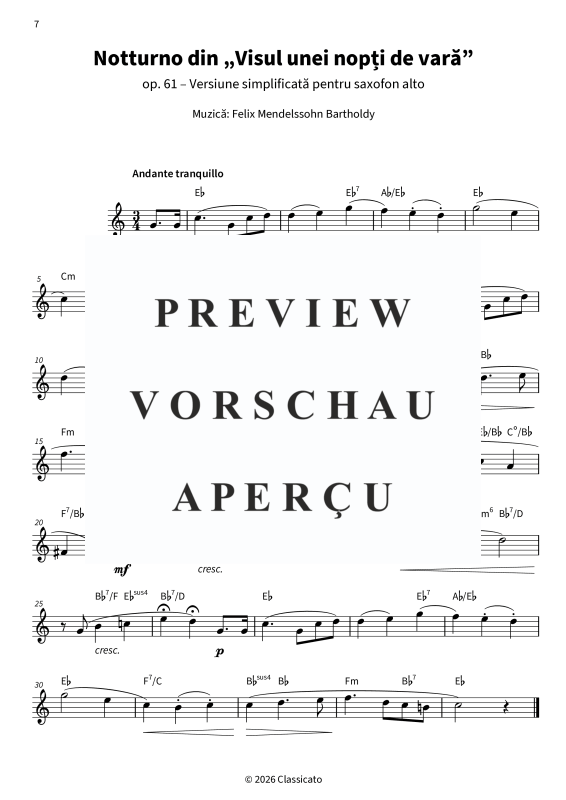 Produktgalerie: Seite 9 von 11 Sunete blânde la saxofonul alto - Visatorii & clasice delicate - Versiuni simplificate, , Altsaxophon in Es