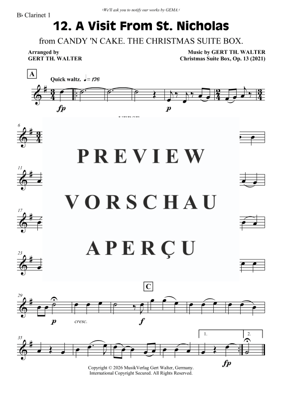 Produktgalerie: Seite 4 von 6 A Visit From St. Nicholas, , Klarinetten Trio
