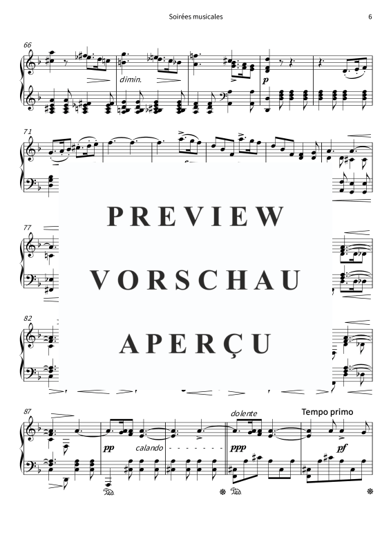 Product gallery: Page 8 of 10 Notturno F-Dur - aus Soirées musicales op. 6 Nr. 2, , Solo Piano