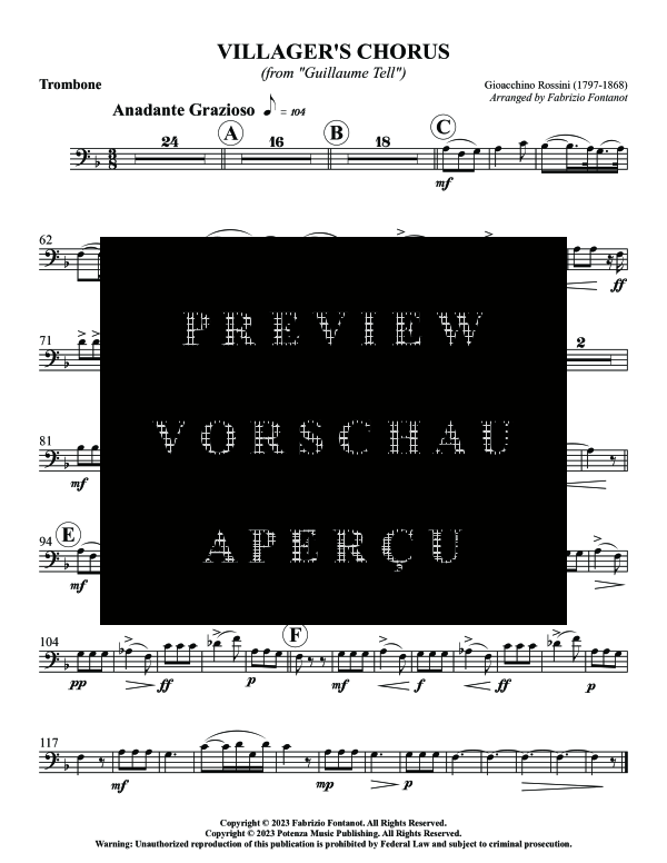 Product gallery: Page 10 of 11 Villager´s Chorus, , (trombone and piano)