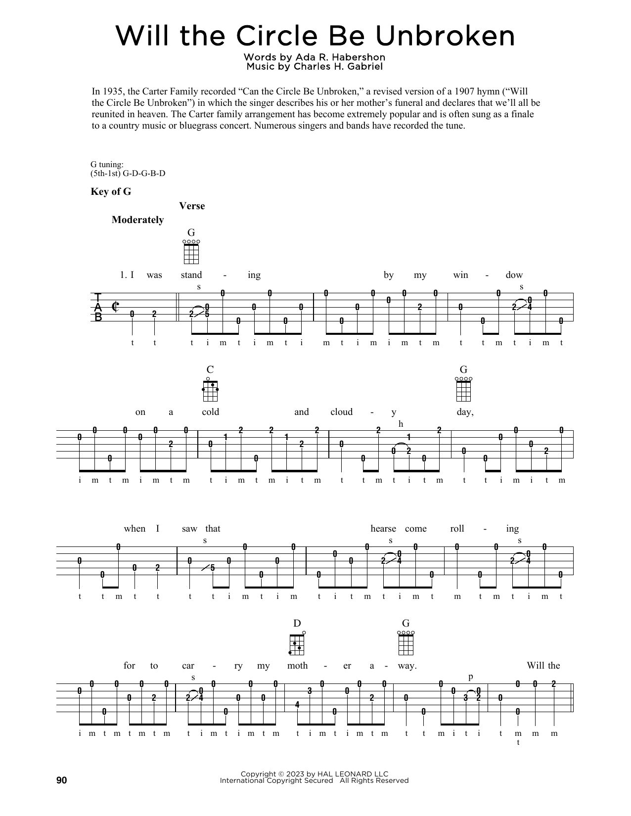 Product gallery: Page 1 of 1 Will The Circle Be Unbroken (arr. Fred Sokolow), Charles H. Gabriel