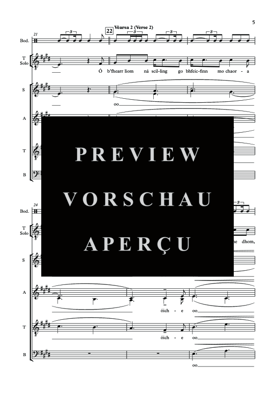 Produktgalerie: Seite 8 von 11 Bó na Leathaidhairce, , Tenor Solo, Gemischter Chor und irische Trommel