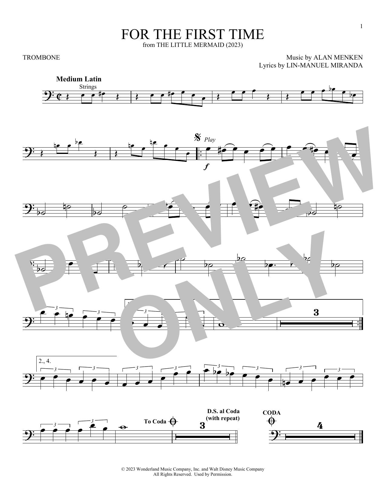 Product gallery: Page 1 of 1 For The First Time (from The Little Mermaid) (2023), Halle Bailey