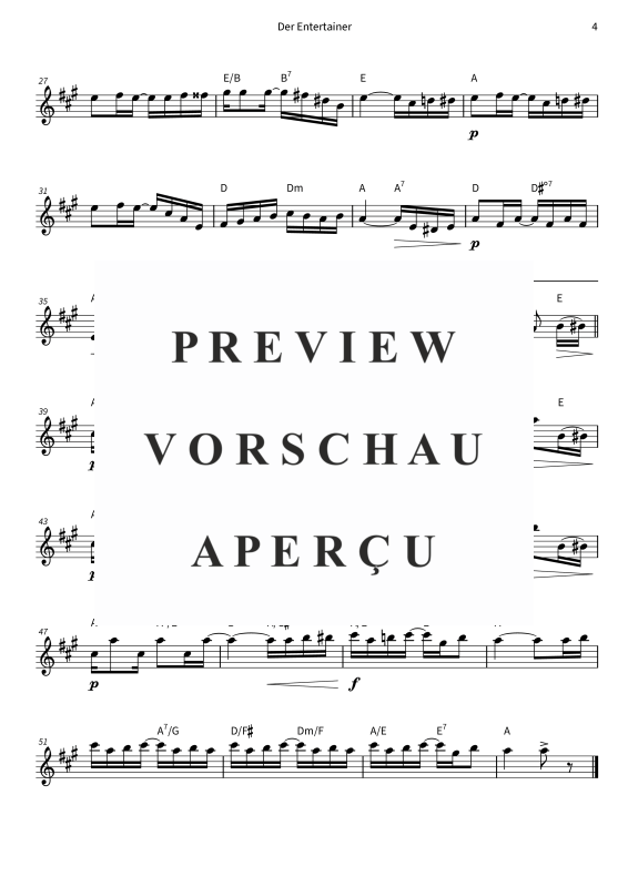 gallery: Der Entertainer - The Entertainer - A Ragtime Two Step, , Altsaxophon in Es