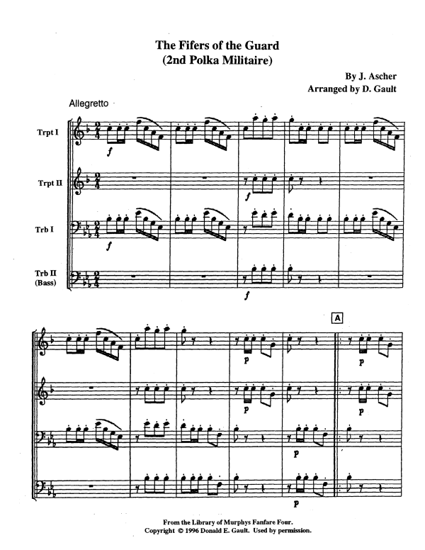 Produktbild zu: The Fifers of the Guard (2nd Polka Militaire)J. Ascher