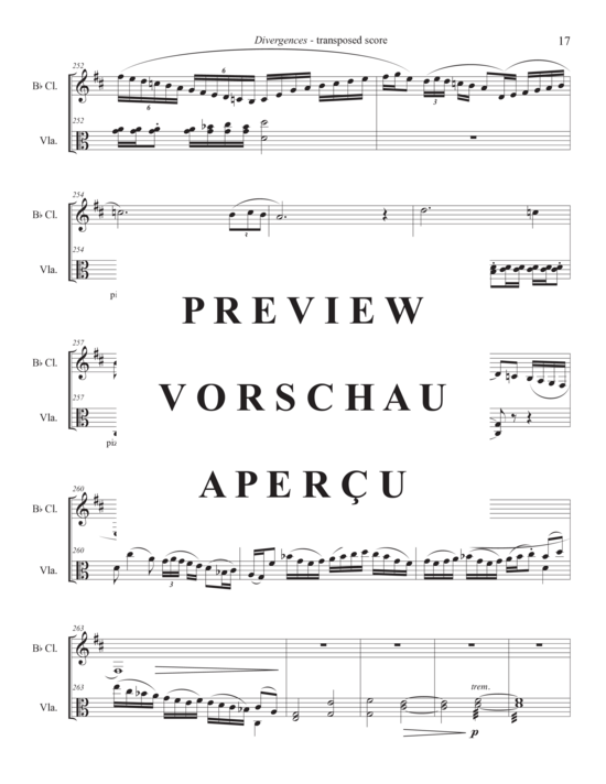 Product gallery: Page 21 of 21 Divergences , , (clarinet and viola)