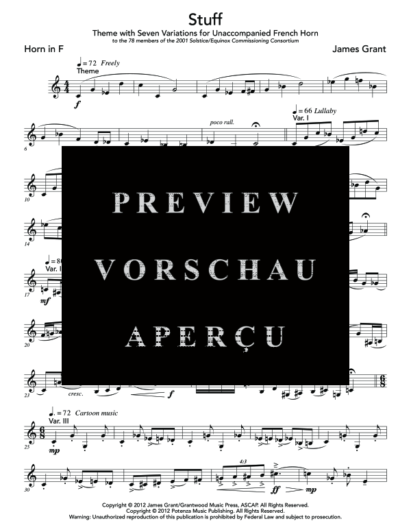 Produktgalerie: Seite 5 von 8 Stuff, , (Horn in F Solo)