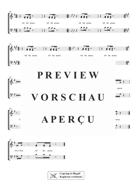 gallery: All the Praise, , Gemischter Chor SAB, Solo und Klavier