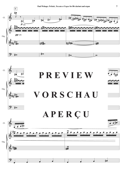 Product gallery: Page 8 of 21 Prelude, Toccata and Fugue , , (clarinet + organ)