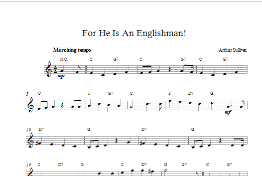 Produktbild zu: For He Is An Englishman (Top Line)
