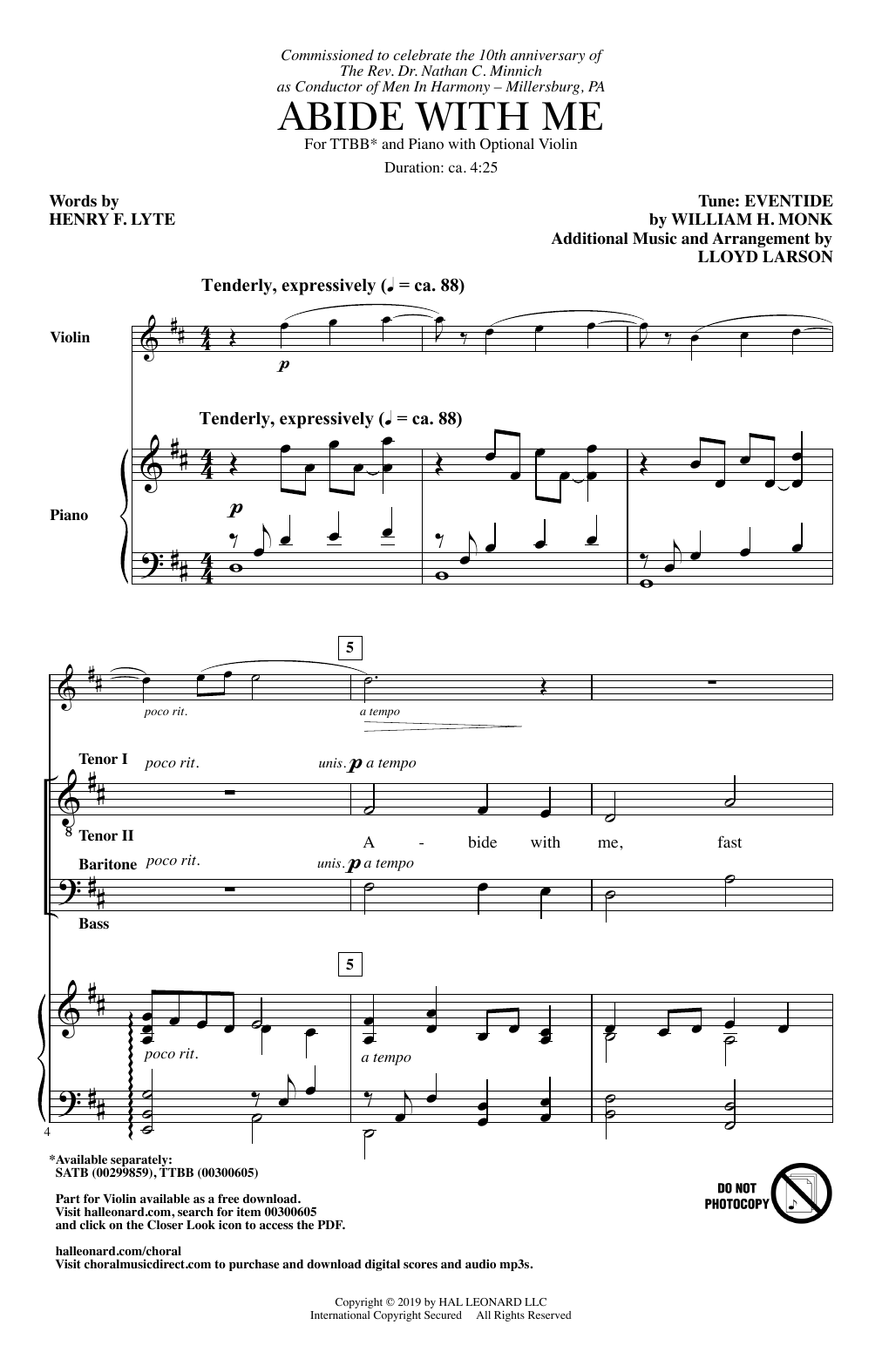 Product gallery: Page 1 of 1 Abide With Me (arr. Lloyd Larson), Henry F. Lyte