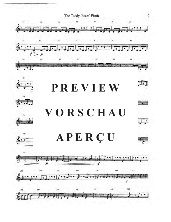 Produktgalerie: Seite 16 von 21 The Teddy Bear´s Picnic , , (Blechbläser Quintett)