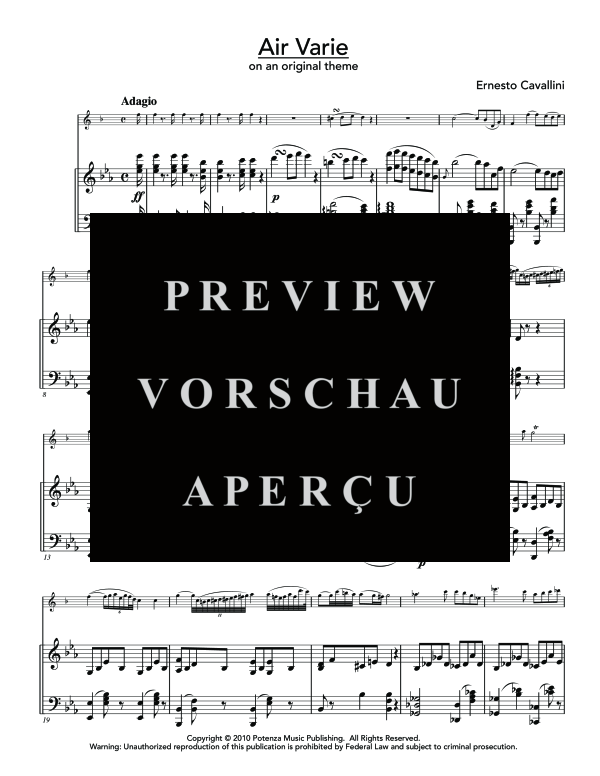 Product gallery: Page 5 of 11 Air Varie, , (clarinet in Bb and piano)