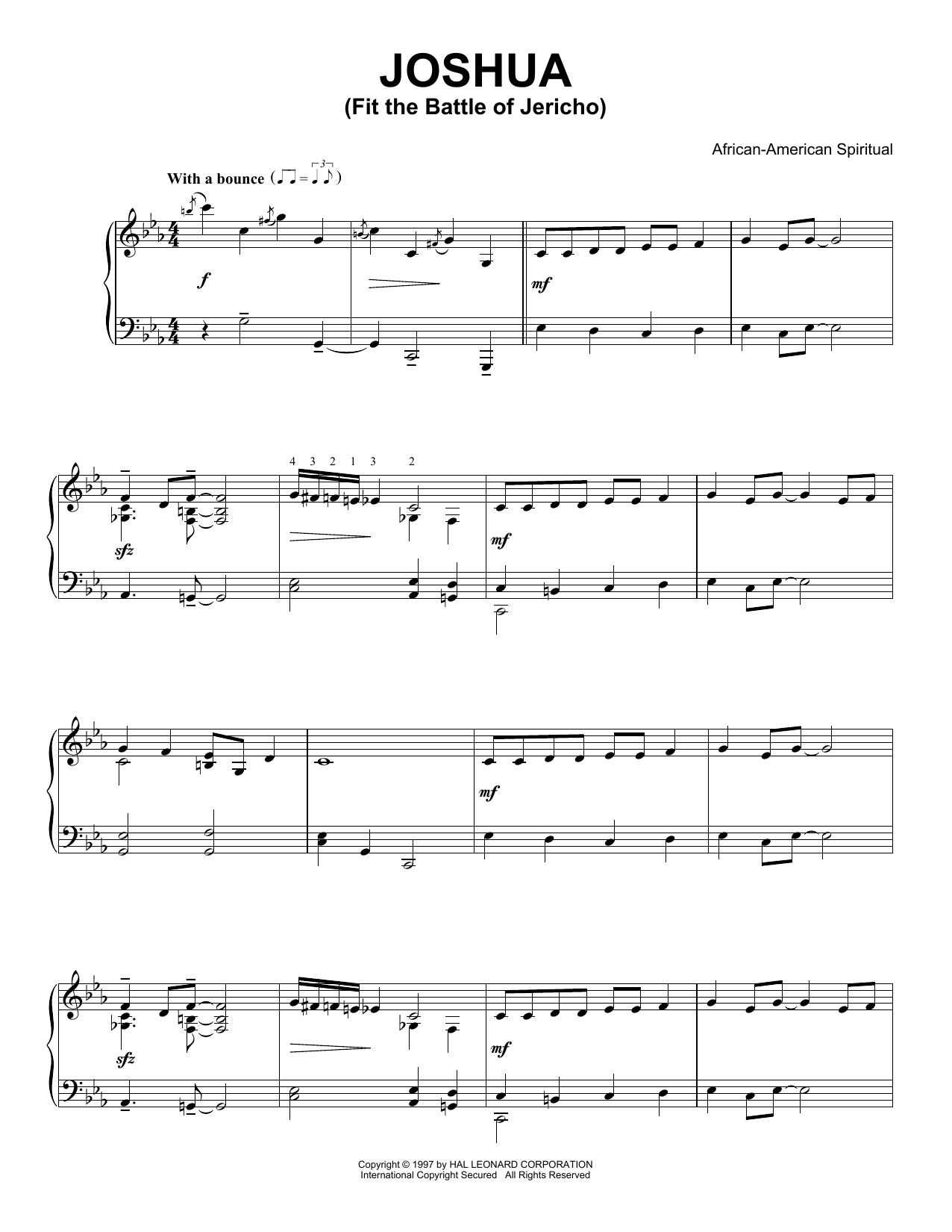 Produktbild zu: Joshua (Fit The Battle Of Jericho) (arr. Kurt Kaiser)