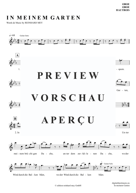 Product gallery: Page 2 of 5 In Meinem Garten, Mey, Reinhard, Oboe