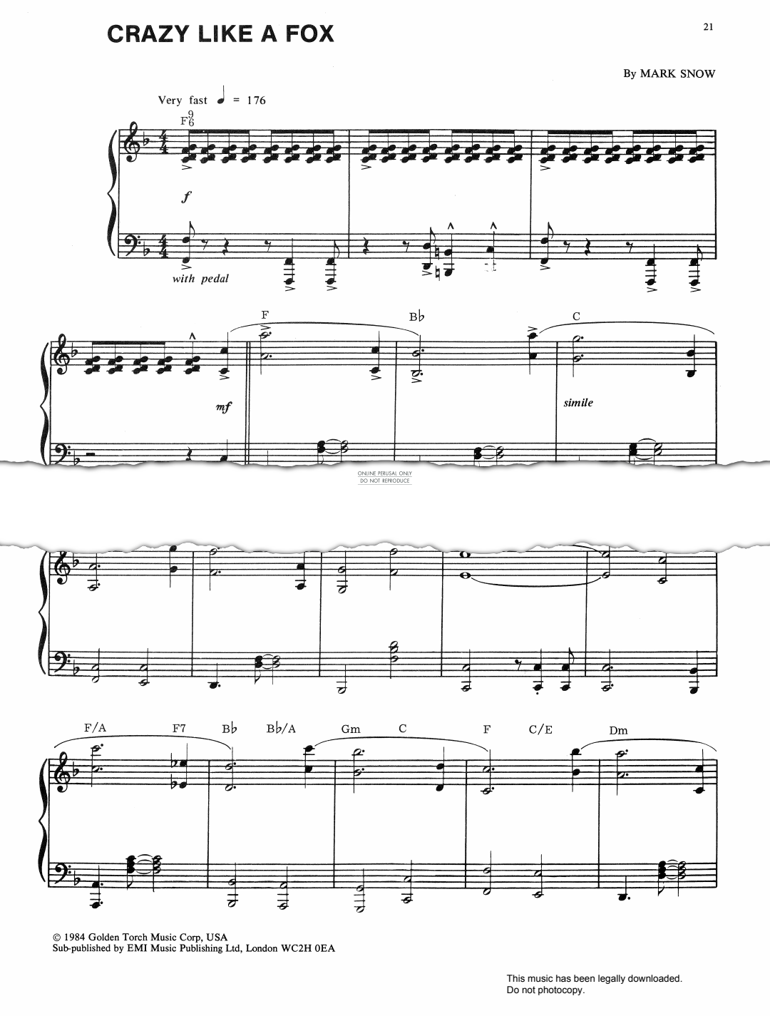 Product gallery: Page 1 of 1 Crazy Like A Fox, Mark Snow