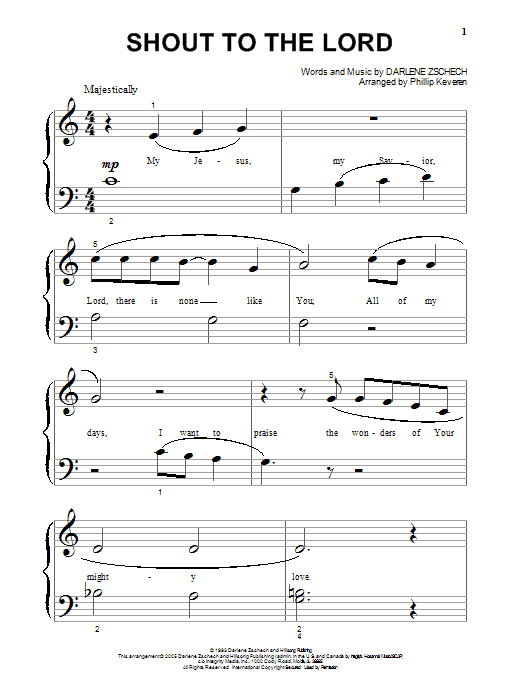 Product gallery: Page 1 of 1 Shout To The Lord (arr. Phillip Keveren), Hillsong