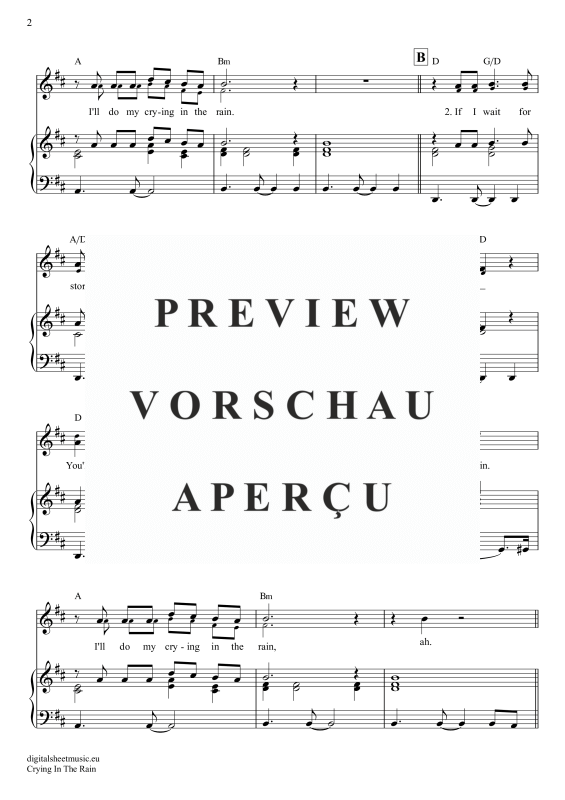 Product gallery: Page 3 of 7 Crying In The Rain , A-Ha, Piano and Voice