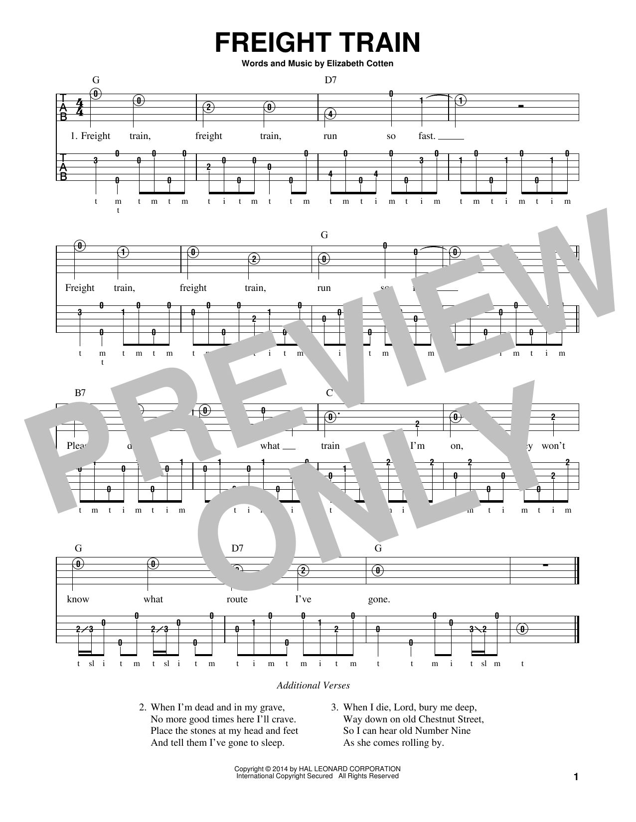 Produktgalerie: Seite 1 von 1 Freight Train, Elizabeth Cotten, Banjo