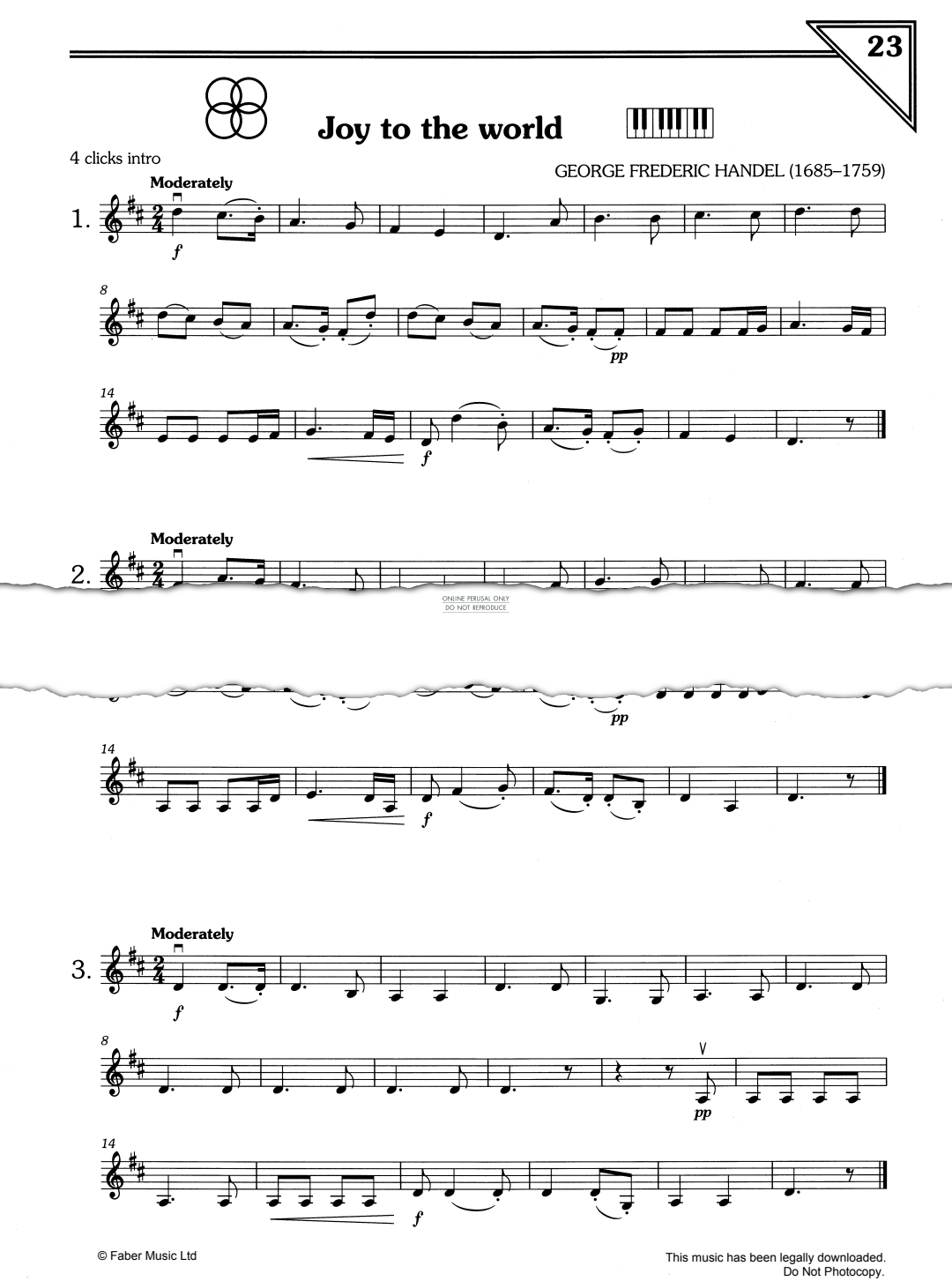 Product gallery: Page 1 of 1 Joy To The World, George Frideric Handel