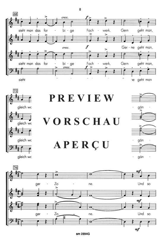 Product gallery: Page 9 of 11 Unser schmuckes Städchen , , (mixed choir + piano)