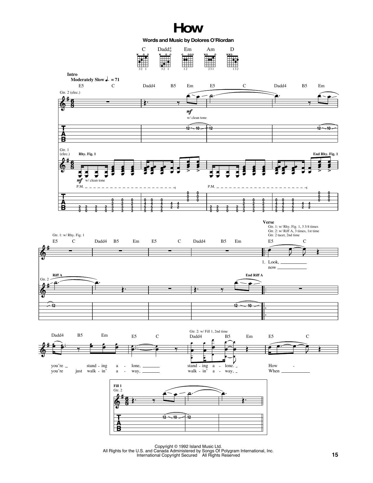 Produktgalerie: Seite 1 von 1 How, The Cranberries, Gitarre