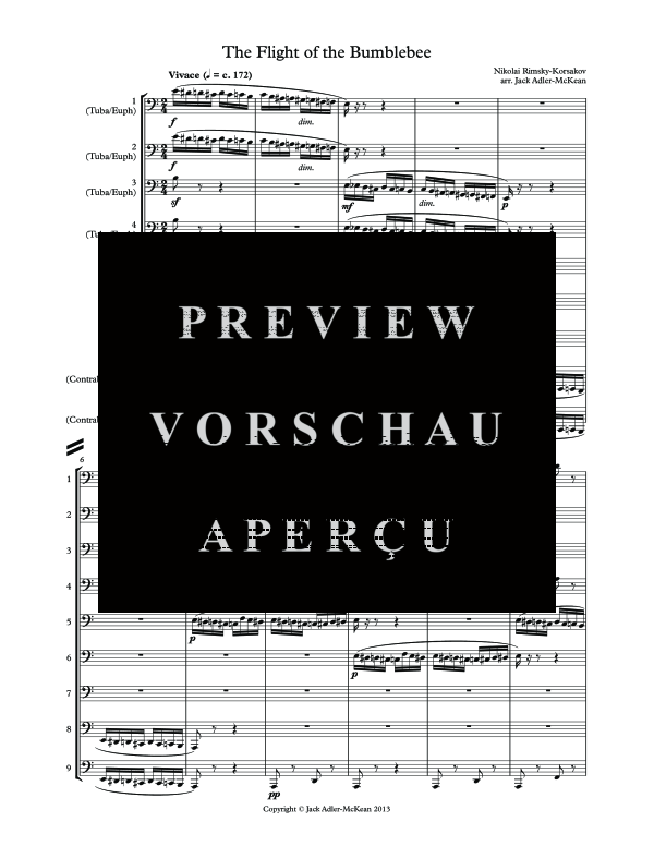 Product gallery: Page 5 of 11 Flight of the Bumblebee, The, , (Tuba Ensemble)
