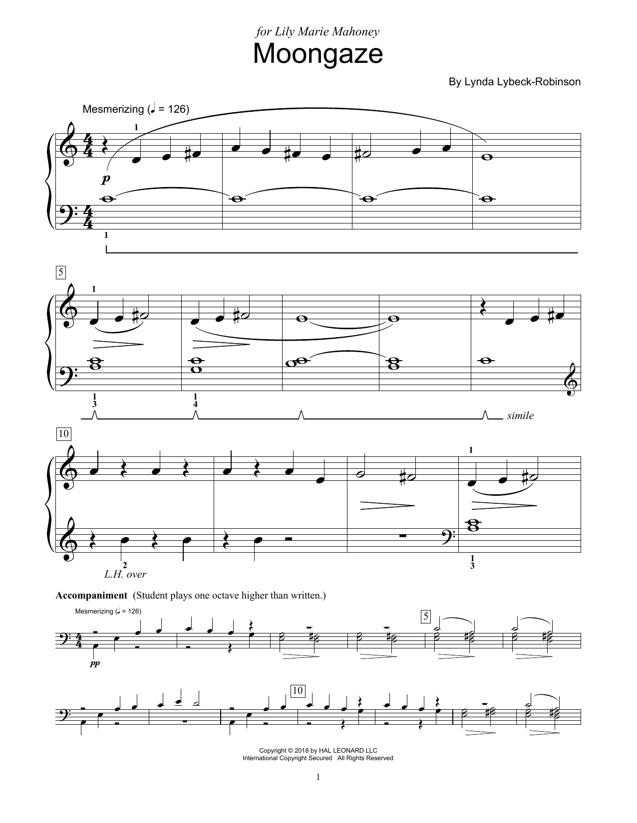 Produktgalerie: Seite 1 von 1 Moongaze, Lynda Lybeck-Robinson, Klavier