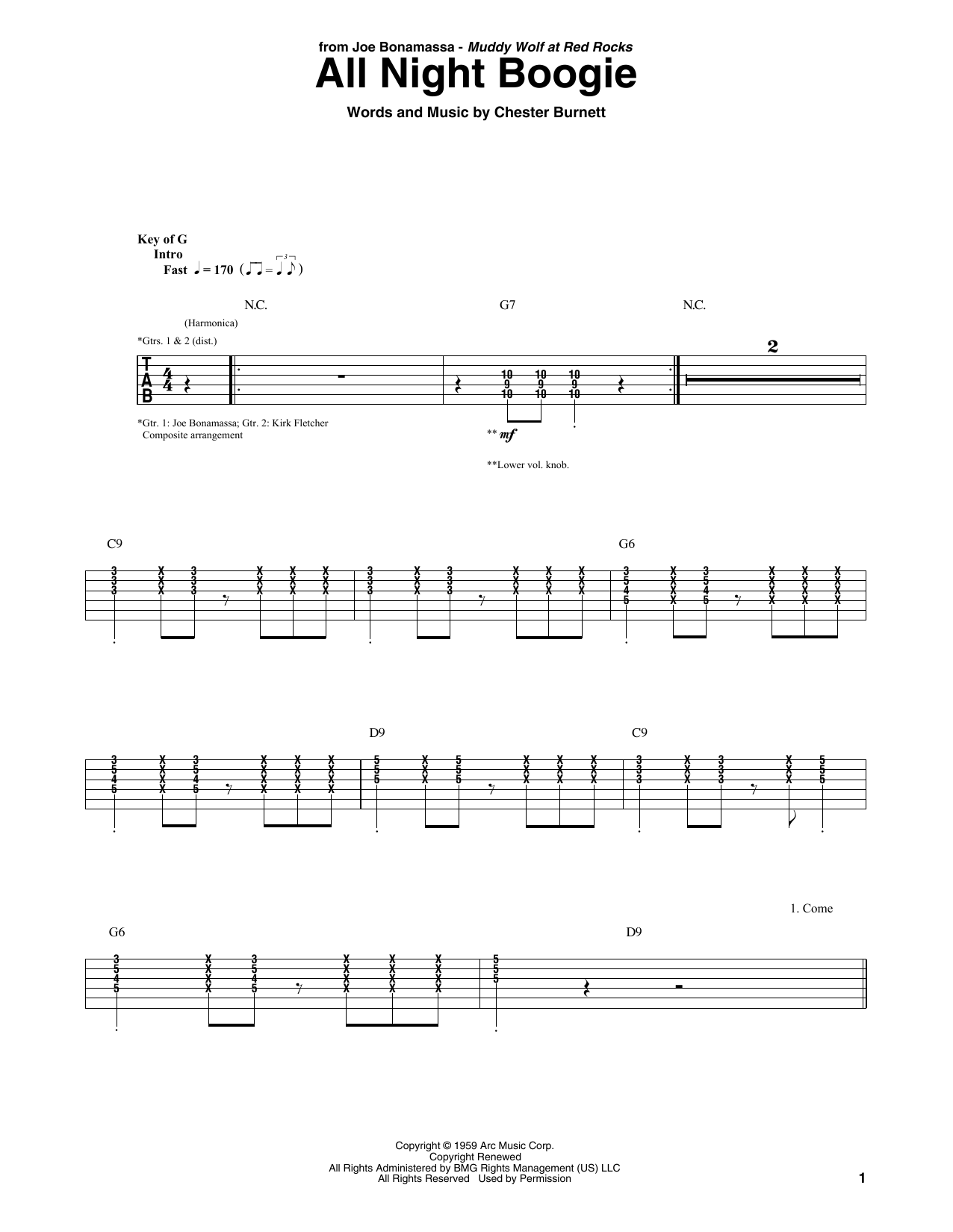 Product gallery: Page 1 of 1 All Night Boogie, Joe Bonamassa