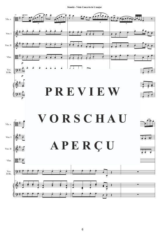 Produktgalerie: Seite 7 von 11 Viola Konzert in G-Dur, , Viola Solo, Streicherensemble und Cembalo BC