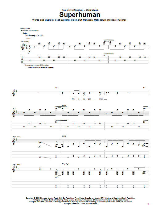 Produktgalerie: Seite 1 von 1 Superhuman, Velvet Revolver, Gitarre