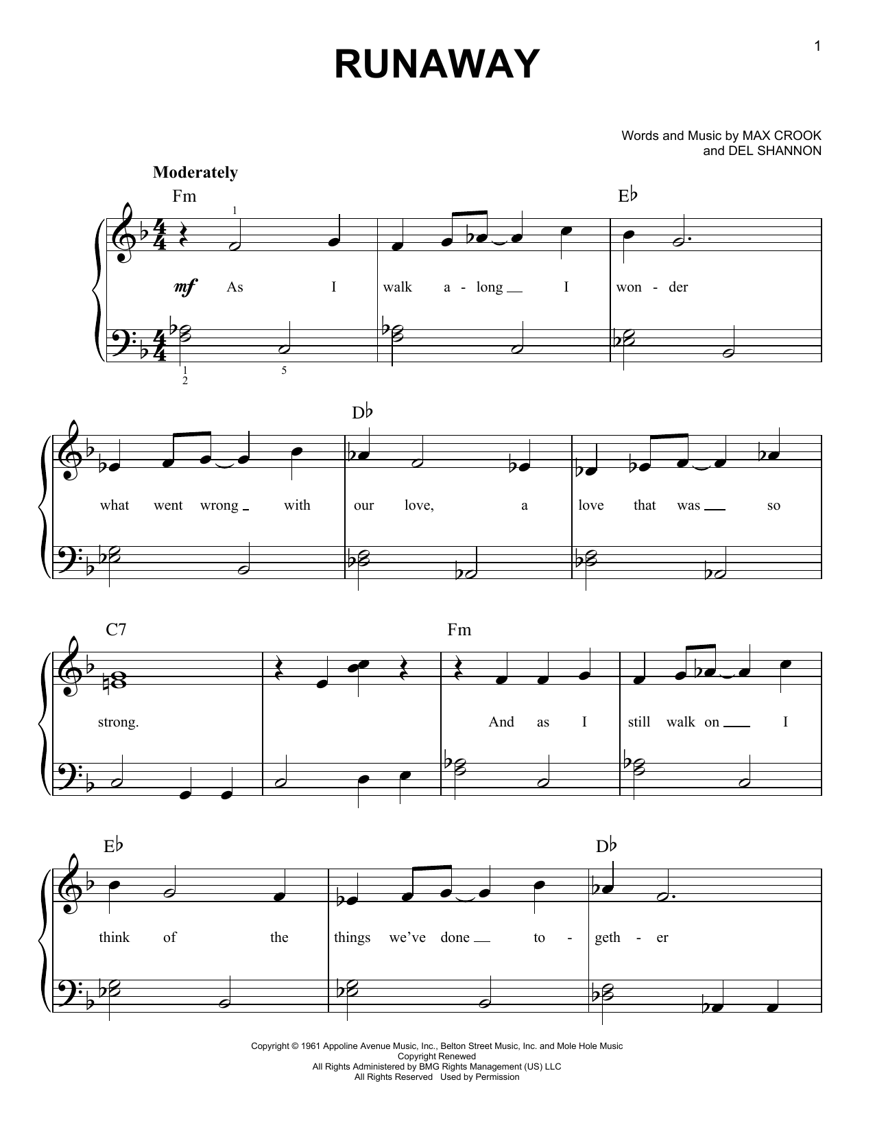 Produktgalerie: Seite 1 von 1 Runaway, Del Shannon, Klavier