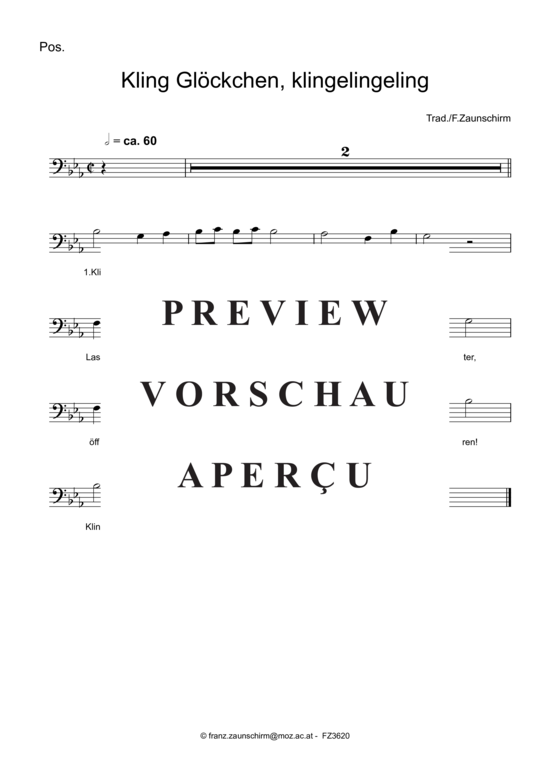 Product gallery: Page 4 of 5 Kling, Glöcklein kling , , (Posaune + Klavier)