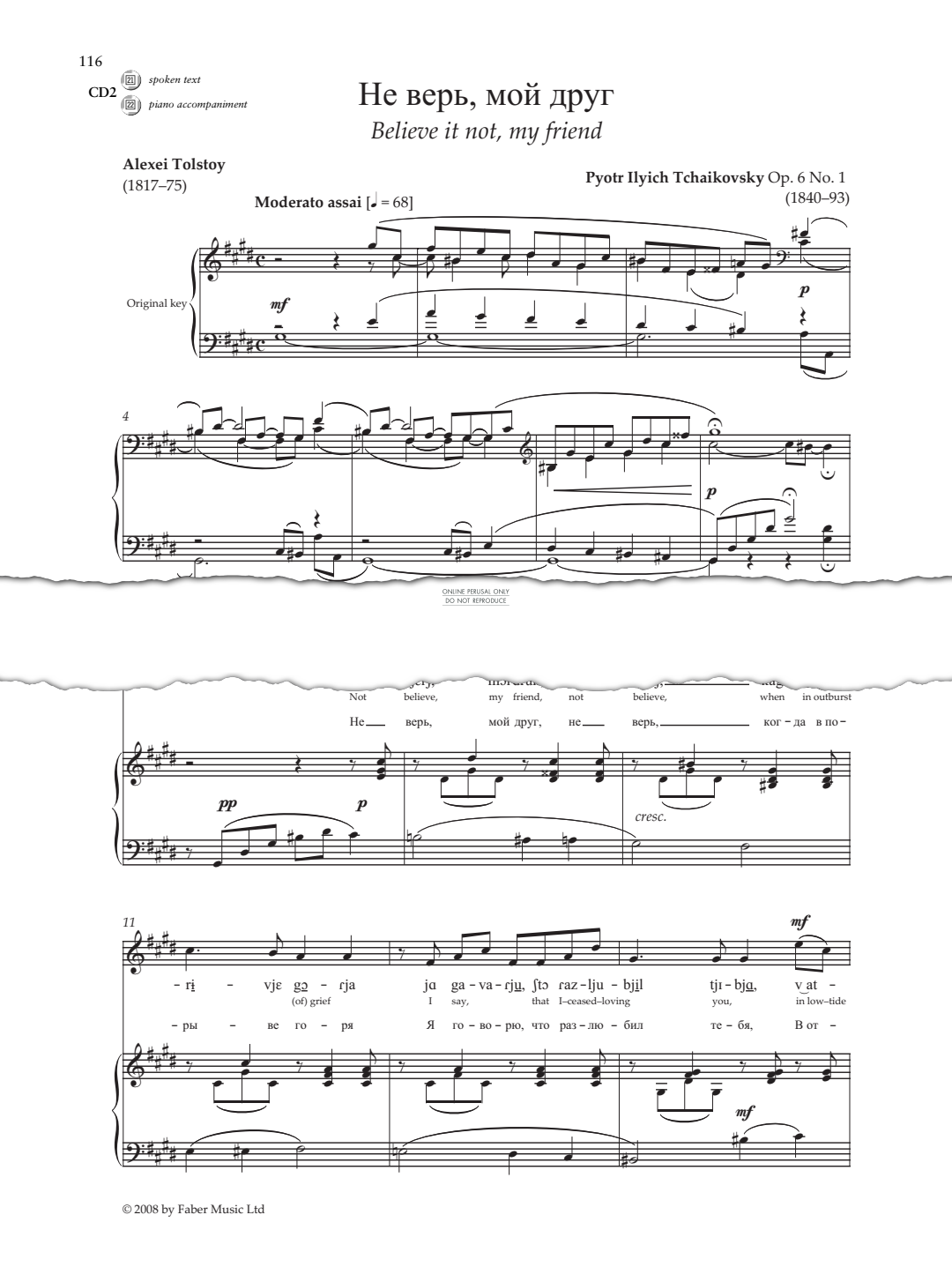 Product picture to: Believe it not, my friend (Op.6 No.1)