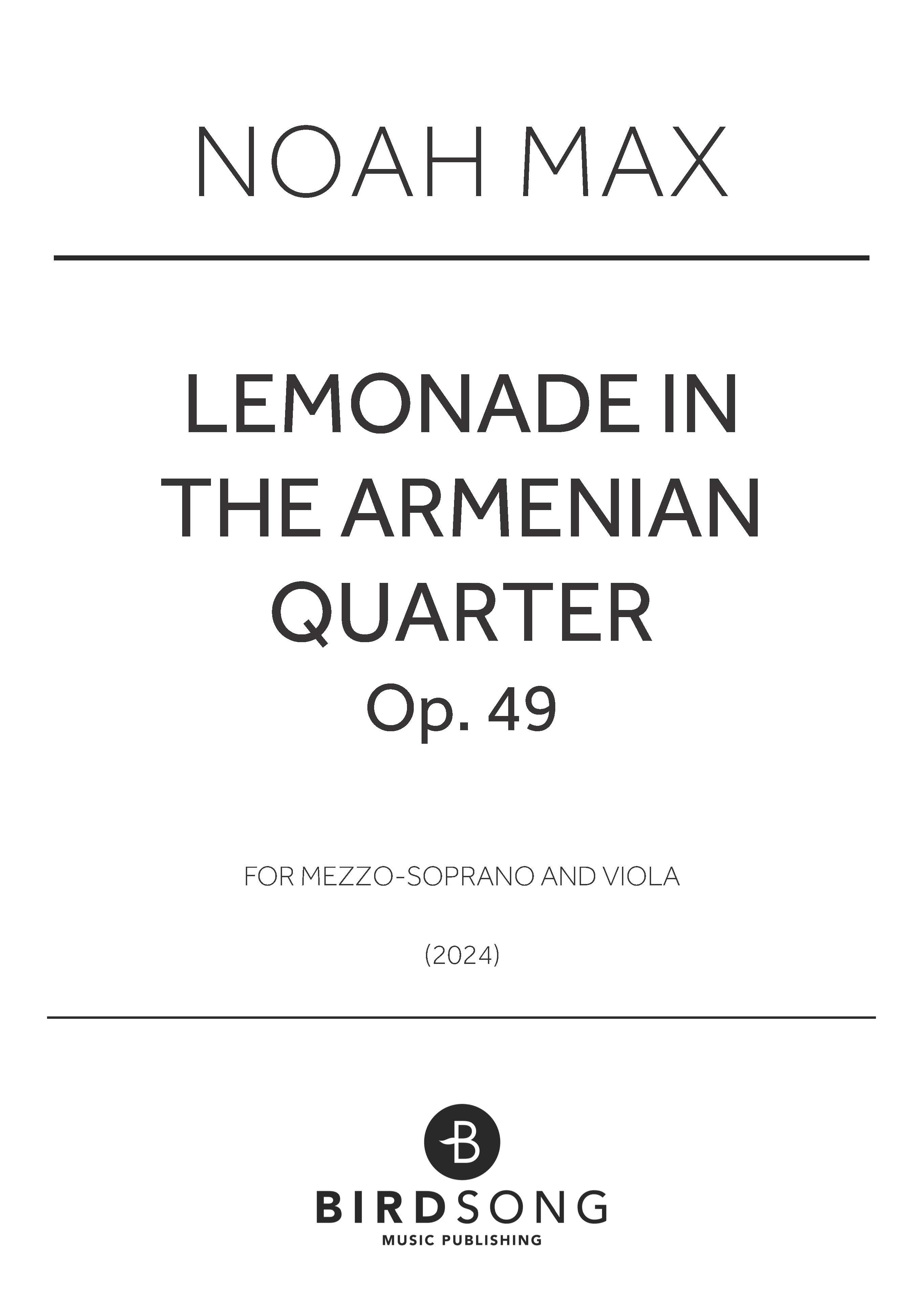Product picture to: Lemonade in the Armenian Quarter