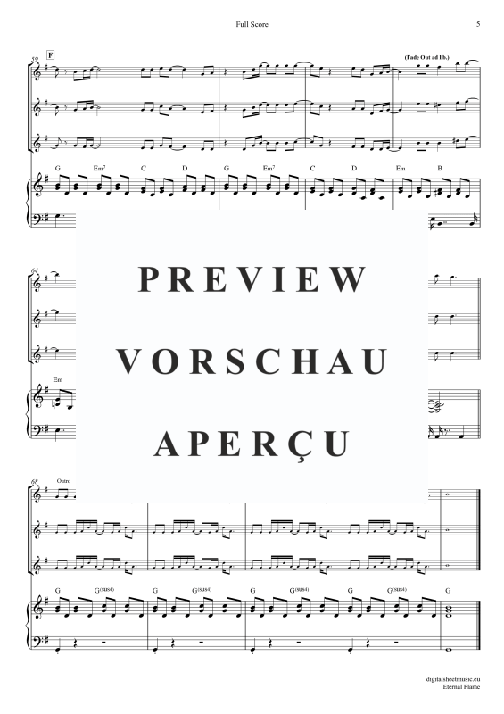 Produktgalerie: Seite 6 von 11 Eternal Flame, The Bangles, (Violinen Trio + Klavier)