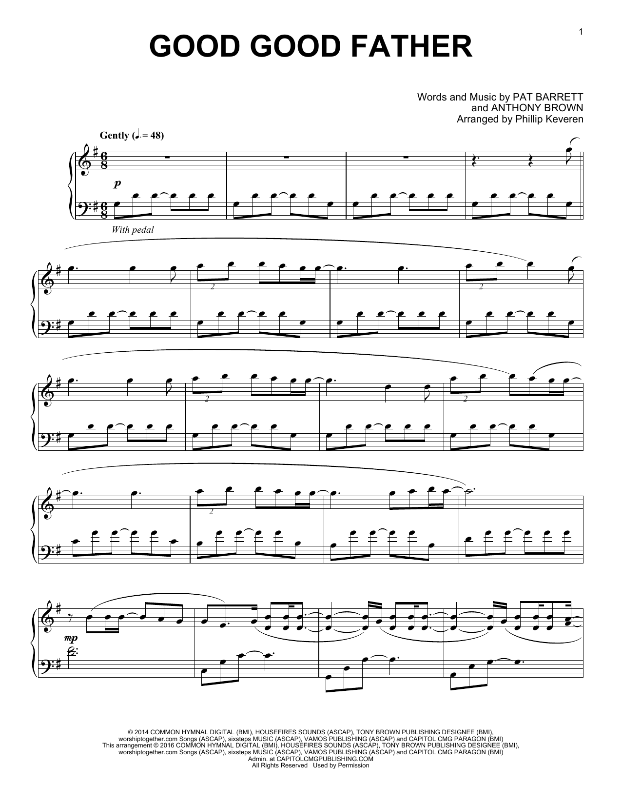 Product gallery: Page 1 of 1 Good Good Father (arr. Phillip Keveren), Chris Tomlin