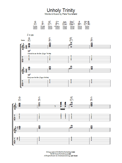Produktgalerie: Seite 1 von 1 Unholy Trinity, The Who, Gitarre