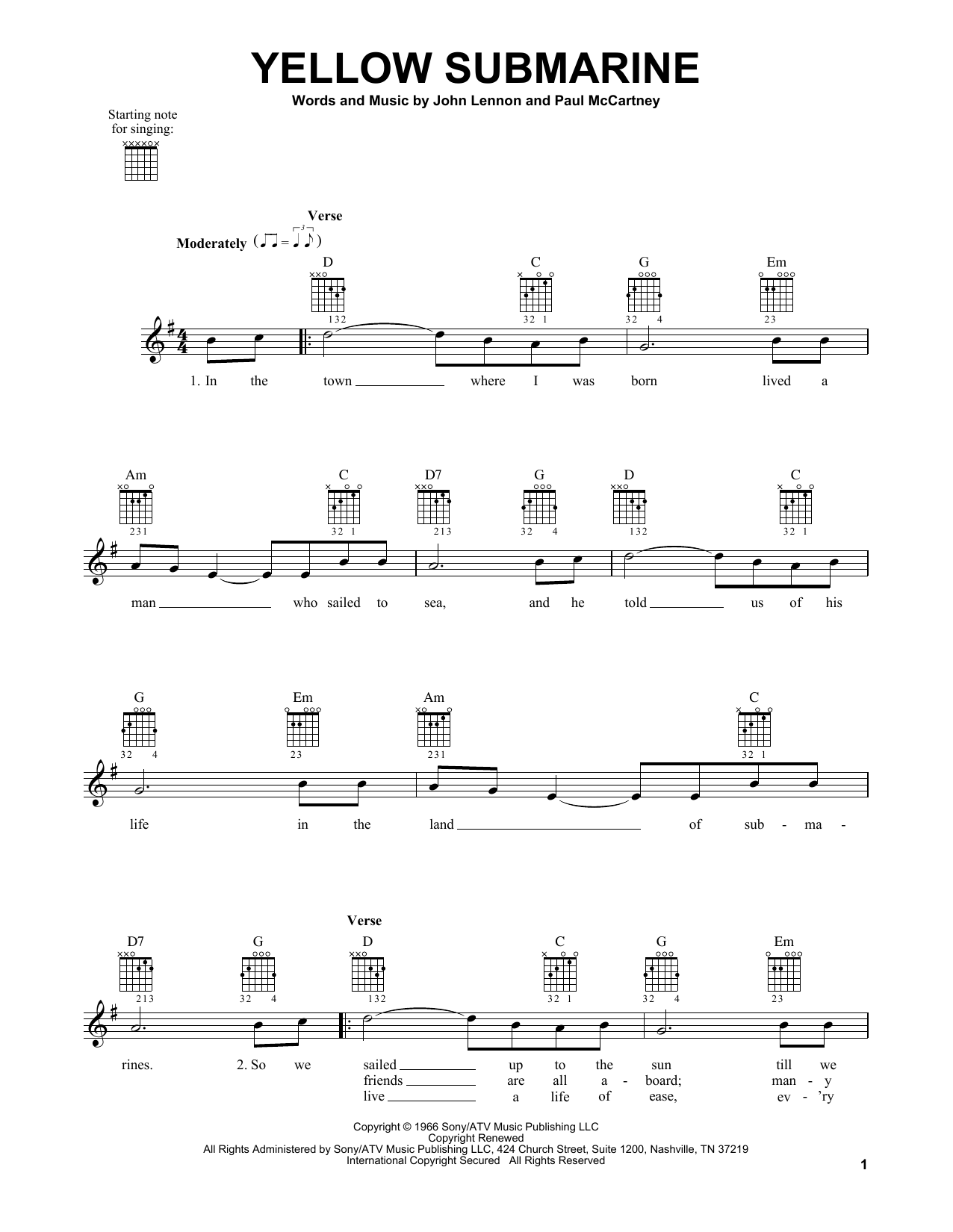 Produktbild zu: Yellow Submarine