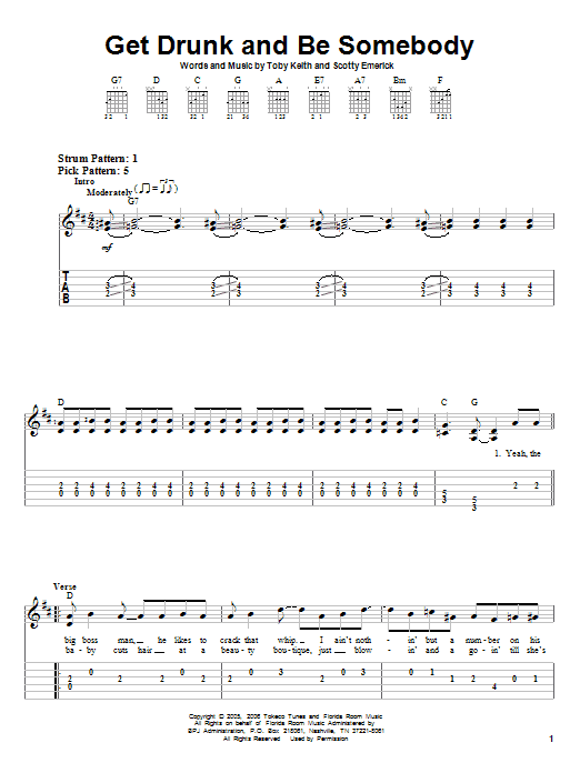 Product gallery: Page 1 of 1 Get Drunk And Be Somebody, Toby Keith