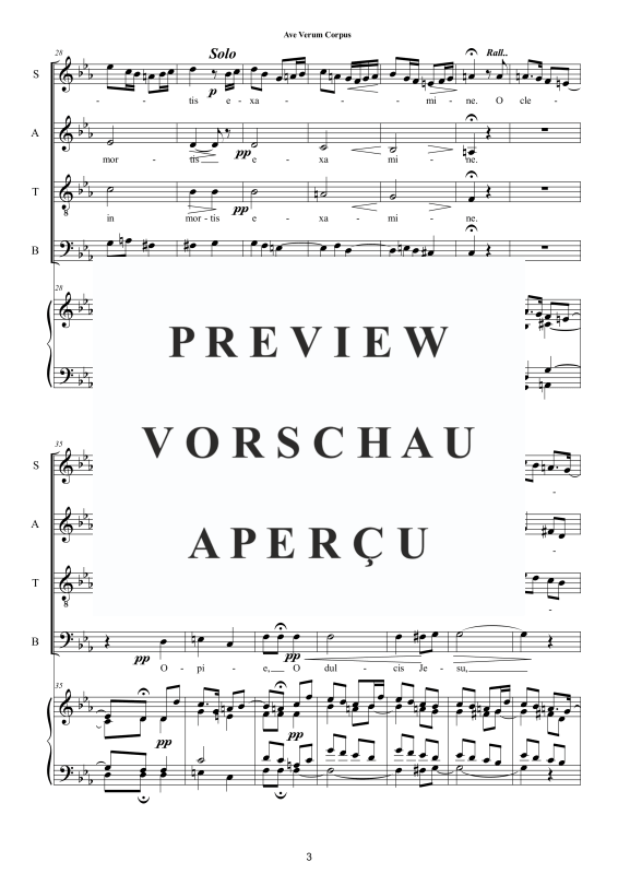 Produktgalerie: Seite 4 von 11 Ave verum corpus, , Sopran, Gemischter Chor und Orgel