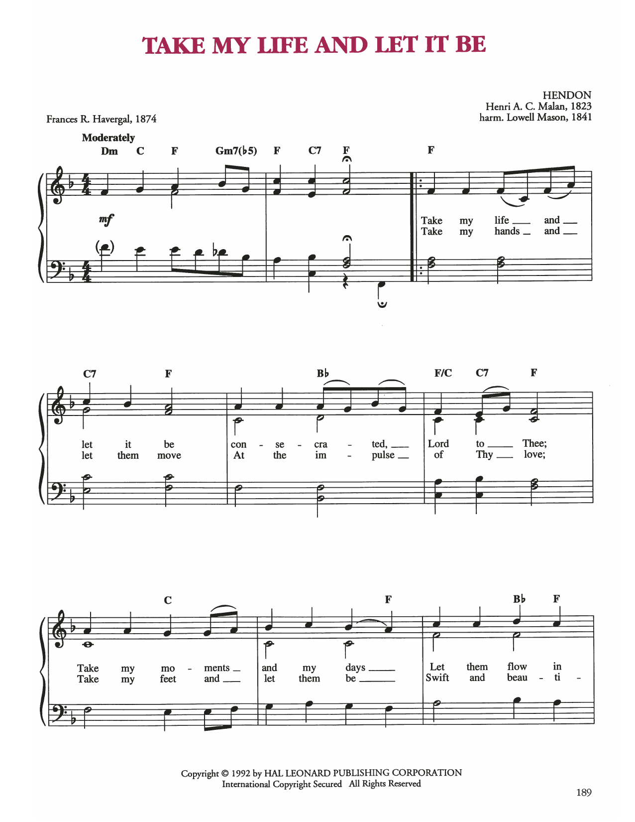 Produktbild zu: Take My Life And Let It Be